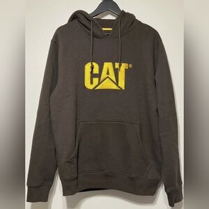 Caterpillar CAT Heavyweight Workwear Brown Hoodie Sweatshirt Size XXL MSRP $69.9